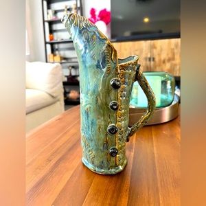 Artisan Ceramic Pitcher Art